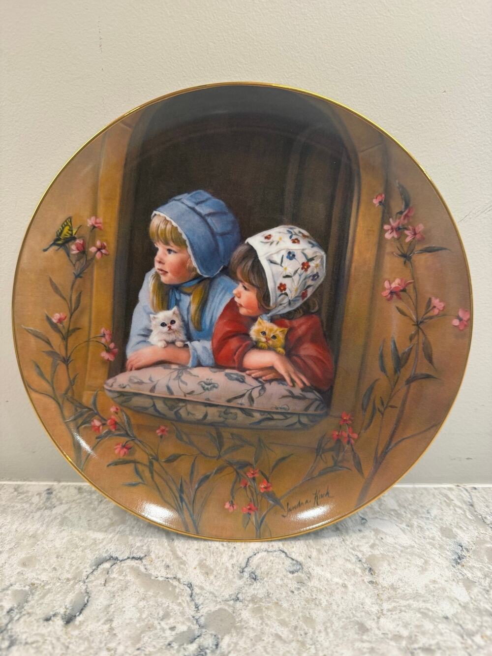 1983 Vintage Collector Plate Titled "Sunday Best" by Artist Sandra Kuck